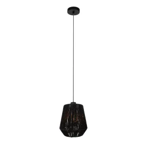 Papieren hanglamp zwart, Caine